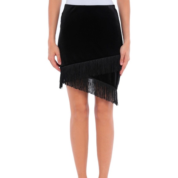 NWT Patrizia Pepe mini skirt with tassels, Size 2 - Picture 2 of 3